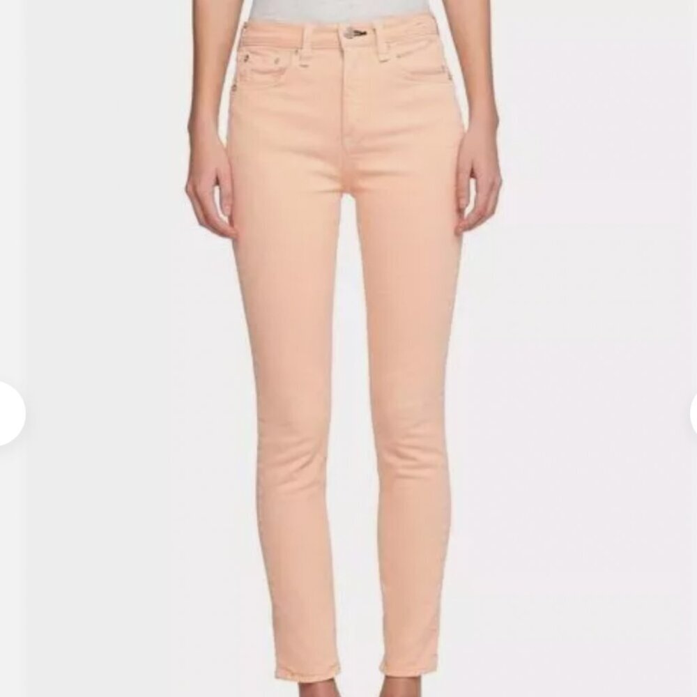 Rag & Bone Women Peach‎ Prairie Sun High Rise Skinny - Size 25